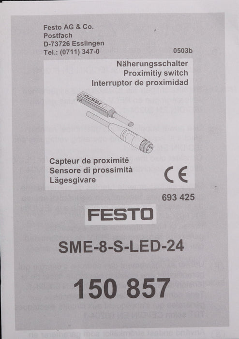 Bild des Artikels FESTO-2x-Näherungsschalter-SME-8-S-LED-24-Mat.Nr.-150857-unbenutzt-in-OVP