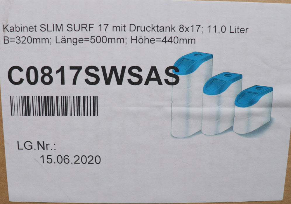 Bild des Artikels BKG-Kabinette-für-Enthärtungsanlage-Slim-Surf-17-C0817SWSAS-mit-MWG-Drucktank