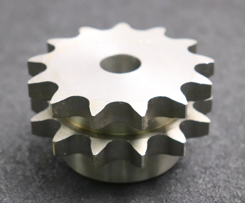 Bild des Artikels 2x-Kettenrad-zweifach-Chainwheel-für-Kettentype-10B-2-Teilung-5/8“x3/8“-Z-=-13