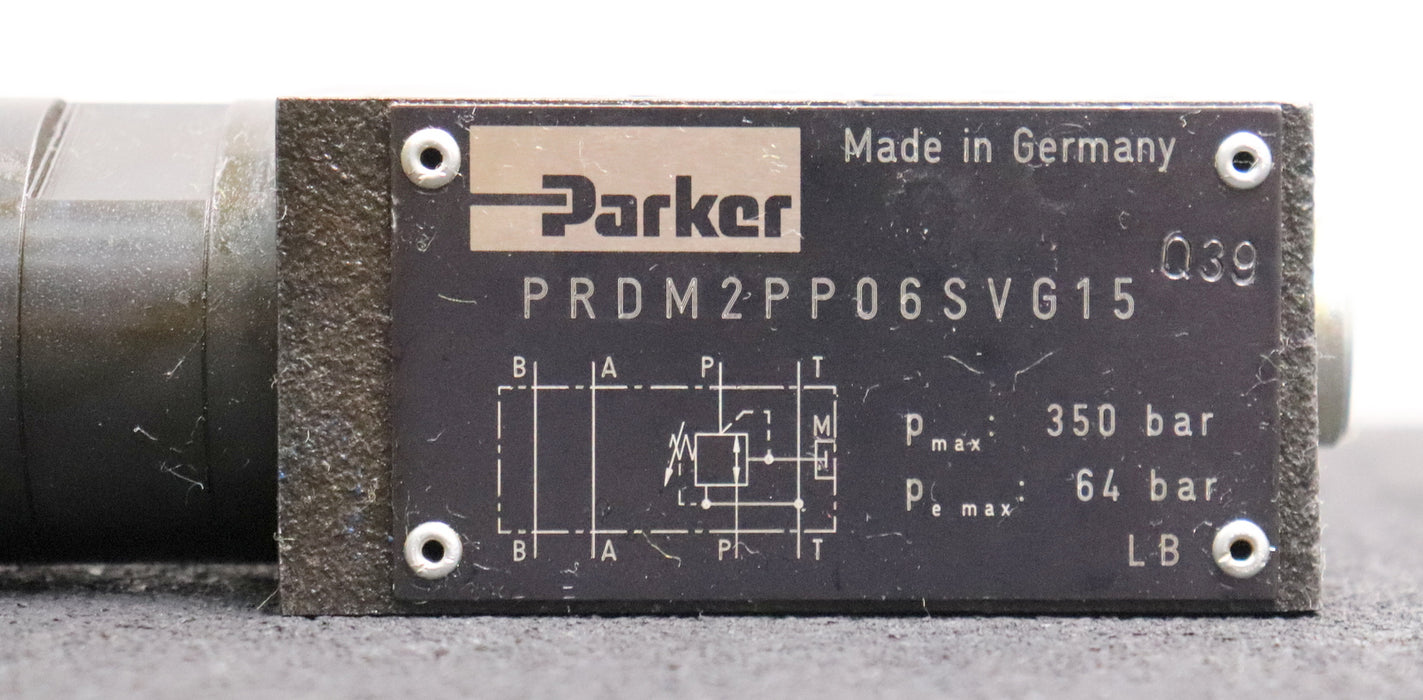 Bild des Artikels PARKER-Druckreduzierventil-RDM2PP06SVG15-Pmax-350bar-Pe=-max.-64bar-gebraucht