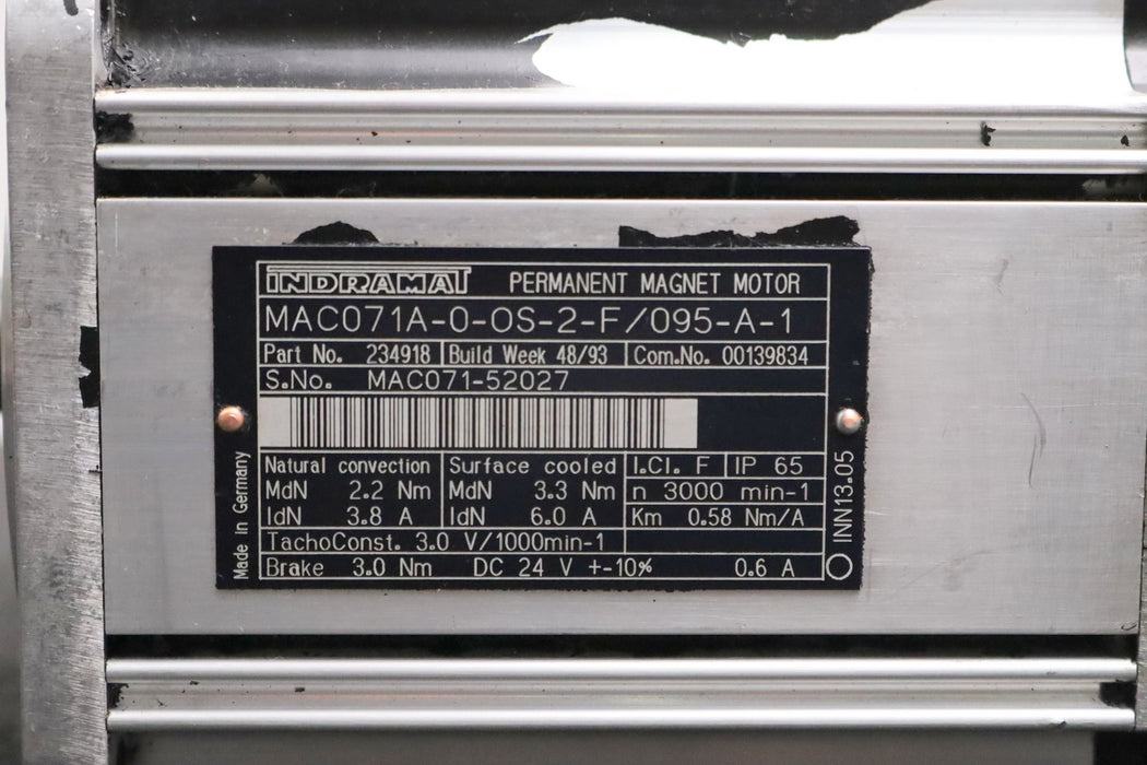 Bild des Artikels REXROTH-3-Phasen-Servo-Motor-MAC071A-0-OS-2-F/095-A-1-234918-3000U/min