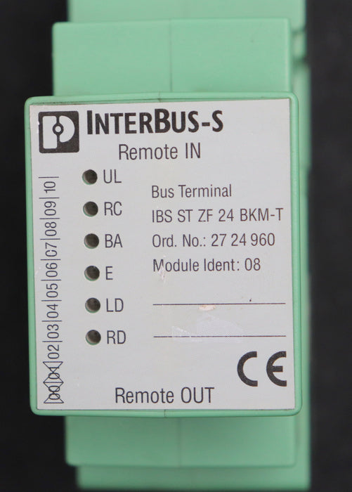 Bild des Artikels SIEMENS-Interbus-Terminal-Remote-IN-IBS-ST-ZF-24-BKM-T-Ord.No.-2724960-gebraucht