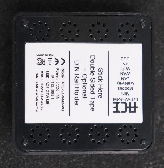 Bild des Artikels ACE-GTW-MB-Model:-ACE-GTW-MB-MQTT-Mini-Wifi-Gateway-5VDC-1A-gebraucht