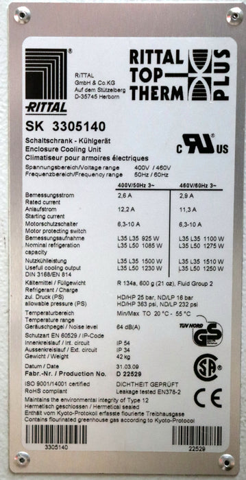 Bild des Artikels RITTAL-Schaltschrank-Kühlgerät-SK3305140-Kühlleistung-bis-1510W