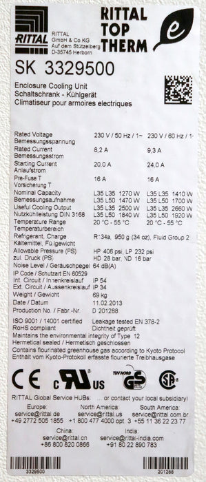 Bild des Artikels RITTAL-Schaltschrank-Kühlgerät-SK3329500-Kühlleistung-bis-2660W-230VAC