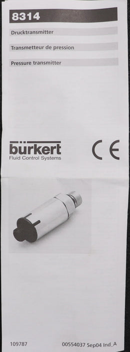 Bild des Artikels BÜRKERT-Drucktransmitter-Typ-8314-Art.Nr.-550366-8-33VDC-4-20mA-0-10bar