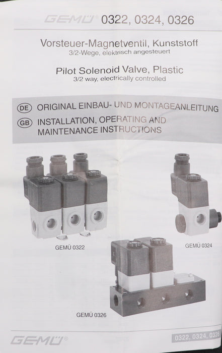 Bild des Artikels GEMÜ-3/2-Wege-KST-Vorsteuerventil-Typ-326-230VAC-0-10bar-unbenutzt-in-OVP