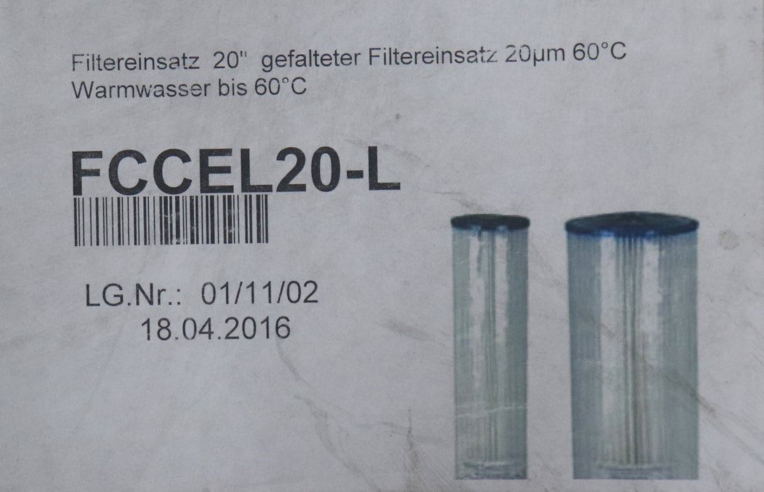 Bild des Artikels AQUAFILTER-mehrfach-verwendbare-Polyesterfilterpatrone-FCCEL20-L-20mic-Länge-20"