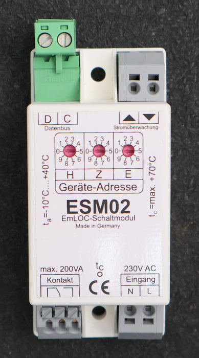 Bild des Artikels EmLOC-Schaltmodul-ESM02-max.-200VA-230VAC-unbenutzt