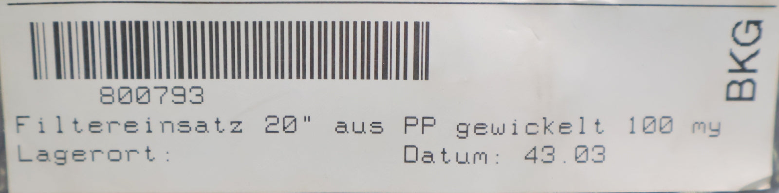 Bild des Artikels Wickelfilterkerze-Länge-20''-100my-aus-PP-unbenutzt-in-OVP