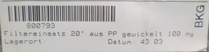 Bild des Artikels Wickelfilterkerze-Länge-20''-100my-aus-PP-unbenutzt-in-OVP