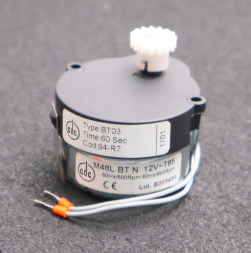 Bild des Artikels CDC-Getrirbemotor-Type:-BT03-Time:-60Sec-M48L-AT-s-12VAC-T85-50Hz/500Rpm