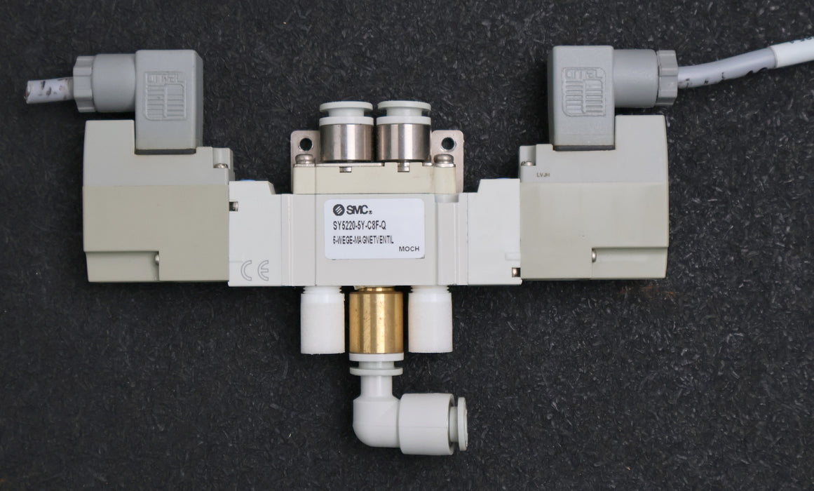 Bild des Artikels SMC-5-Wege-Elektromagnetventil-SY5220-5Y-C8F-Q-bistabil-24VDC-gebraucht