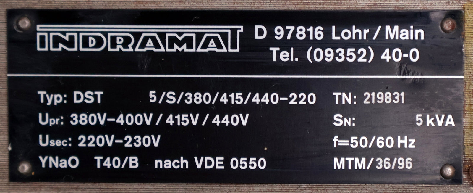 Bild des Artikels INDRAMAT-Transformator-Netzdrossel-DST-5/S/380/415/440-220-380-400V/415V/440V