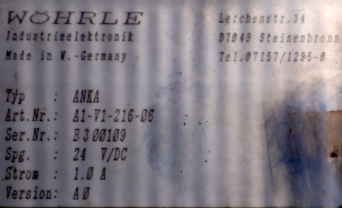 Bild des Artikels WÖHRLE-Anzeigemodul-LED-Display-ANKA-A1-V1-216-06-24VDC-1A-gebraucht-repariert