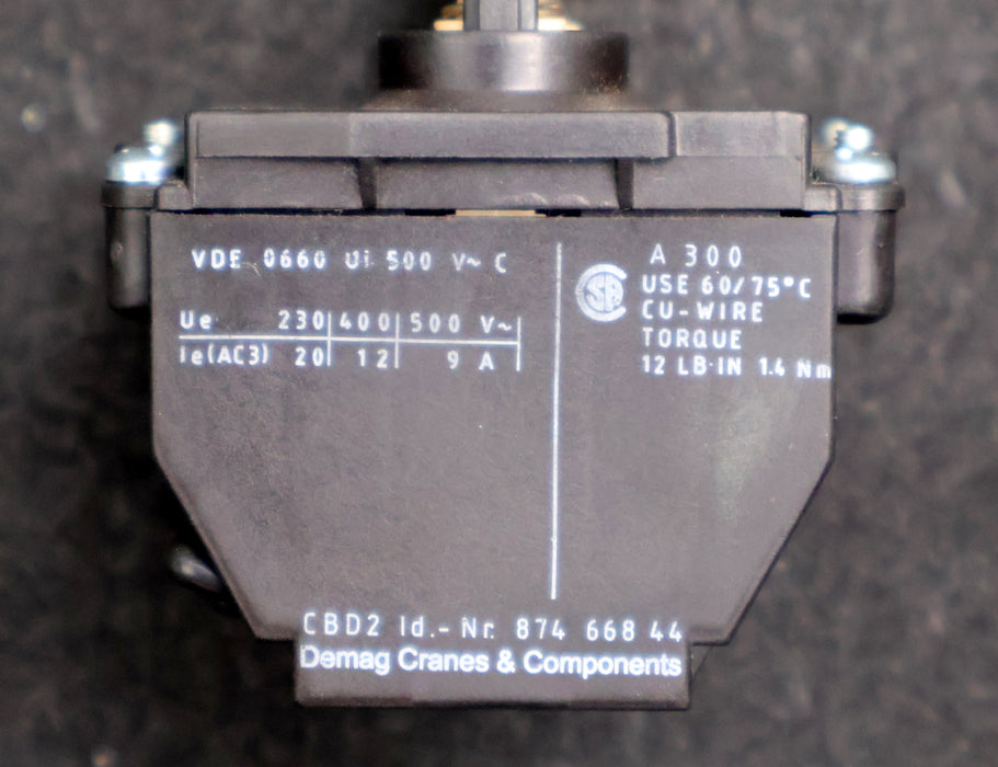 Bild des Artikels DEMAG-Doppelschaltelement-CBD2-für-DSK-3-Art.Nr.-874-668-44-Ui=-500VAC