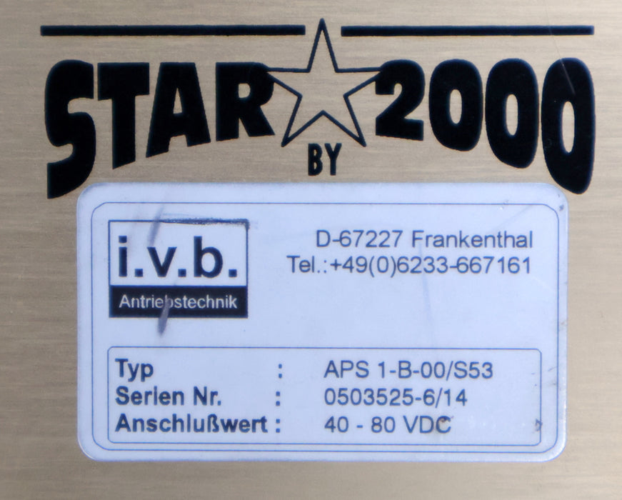 Bild des Artikels I.V.B.-Schrittmotor-Controller-STAR-2000-APS-1-B-00/S53-gebraucht-repariert