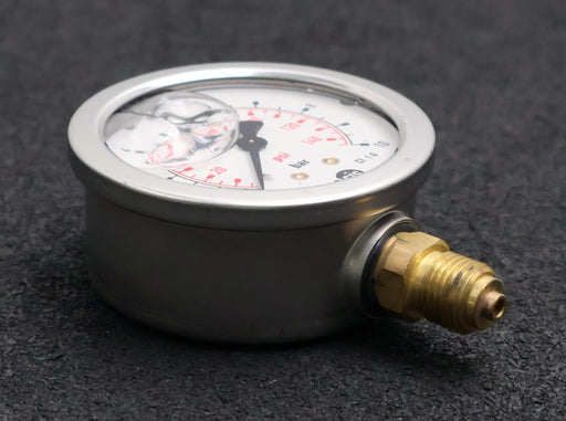 Bild des Artikels TECSIS-Manometer-pressure-gauge-0-10bar-senkrecht-Anschlussgewinde-G1/4“