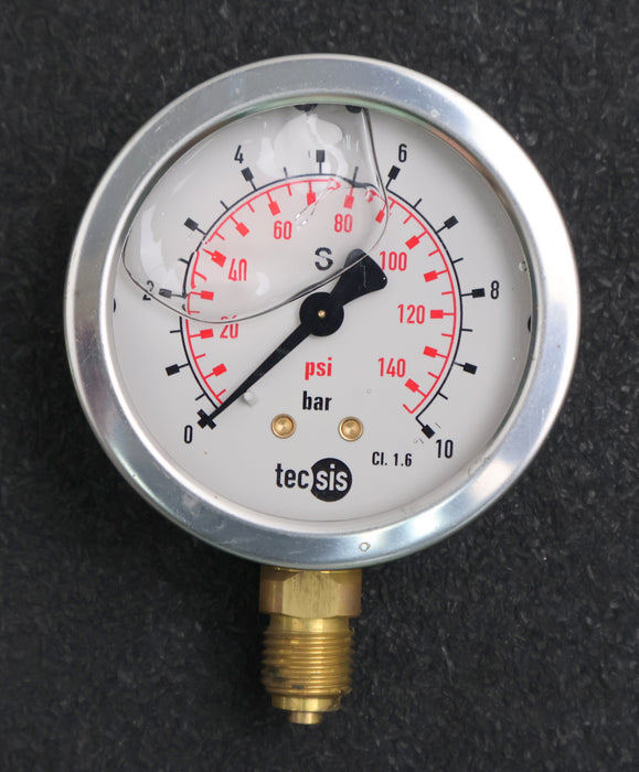 Bild des Artikels TECSIS-Manometer-pressure-gauge-0-10bar-senkrecht-Anschlussgewinde-G1/4“