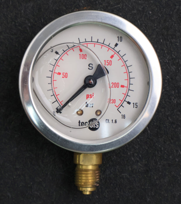 Bild des Artikels TECSIS-Manometer-pressure-gauge-0-16bar-senkrecht-Anschlussgewinde-G1/4“