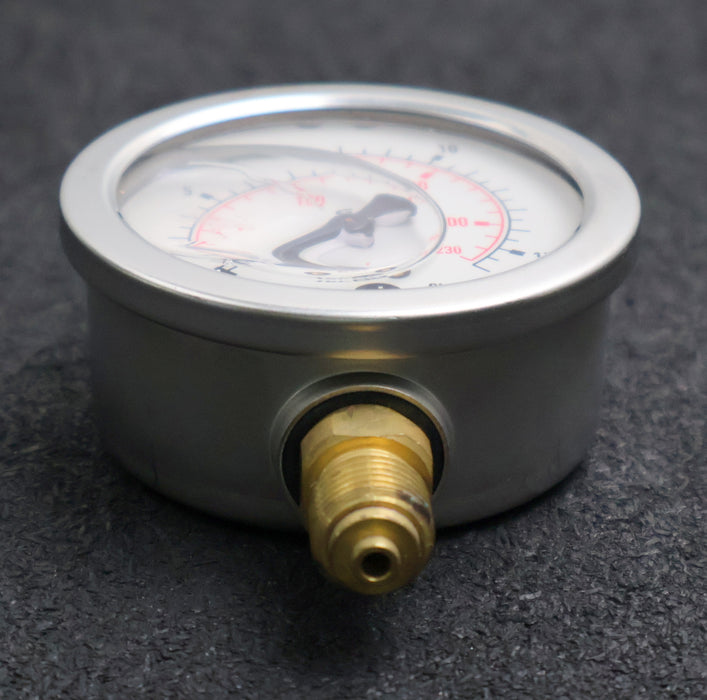 Bild des Artikels TECSIS-Manometer-pressure-gauge-0-16bar-senkrecht-Anschlussgewinde-G1/4“