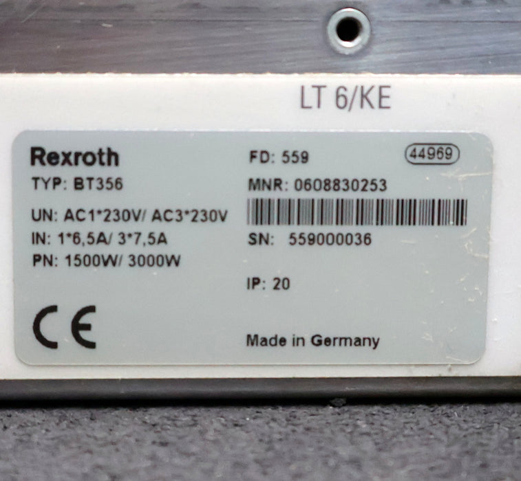 Bild des Artikels REXROTH-Card-Rack-TYP:-BT356-MNR:-0608830253-230VAC-6,5/7,5A-1500/3000W-IP20