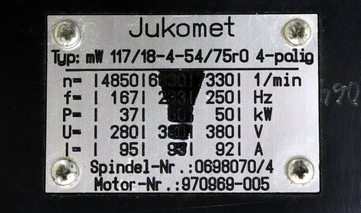 Bild des Artikels JUNKER-/-JUKOMET-HF-Schleifspindeleinheit-Spindel-Nr-0698070/4-Baugruppe-9.02565