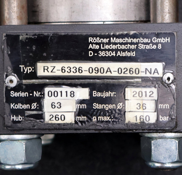 Bild des Artikels ROEßNER-Hydraulik-Zylinder-RZ-6336-090A-0260-NA-Hub-260mm-KolbenØ-63mm