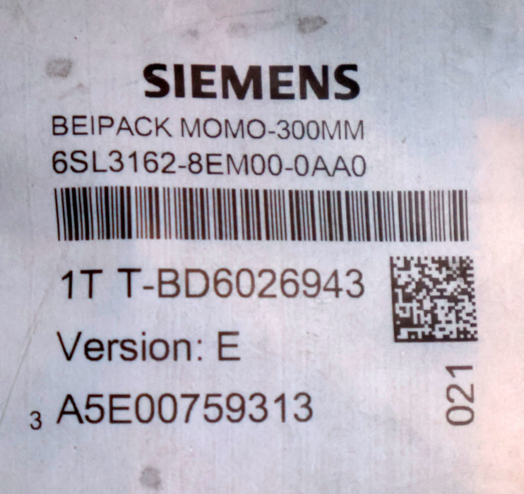 Bild des Artikels SIEMENS-6SL3162-8EM00-0AA0-Beipack-MOMO-300mm-Version-E-unbenutzt-in-OVP