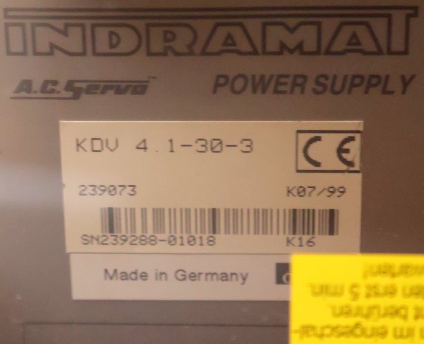 Bild des Artikels INDRAMAT-Power-Supply-KDV-4.1-30-3-gebraucht-!-repariert-2024-repaired-!