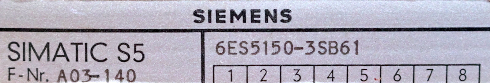 Bild des Artikels SIEMENS-SIMATIC-S5-Zentralgerät-6ES5150-3SB61-ohne-Steuerkarten!