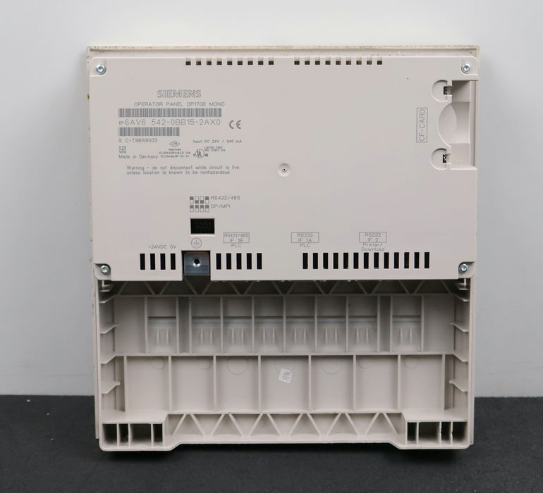 Bild des Artikels SIEMENS-SIMATIC-Operator-Panel-OP170B-MONO-6AV6542-0BB15-2AX0-gebraucht