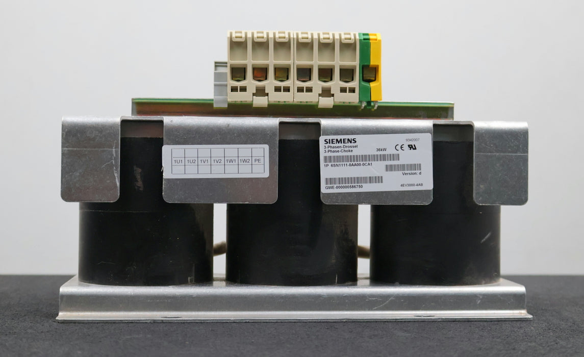 Bild des Artikels SIEMENS-3-Phasendrossel-36kW-6SN1111-0AA00-0CA1-Version-D-gebraucht