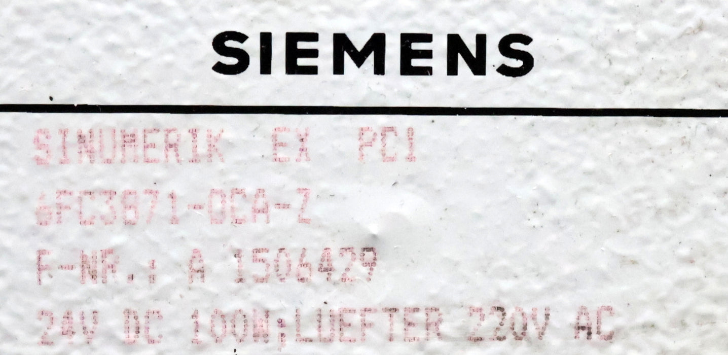 Bild des Artikels SIEMENS-SINUMERIK-EX-PC1-6FC3871-0CA-Z-24VDC-100W-mit-Platine-6FX1122-8AB01