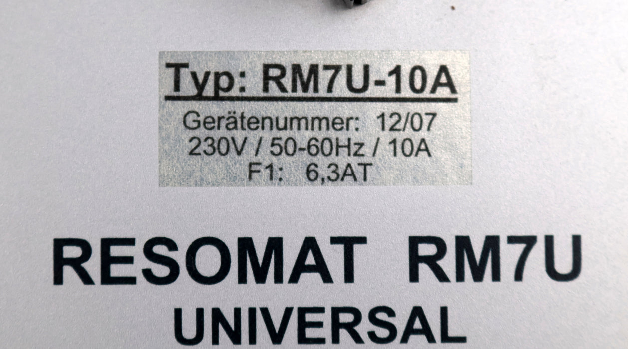 Bild des Artikels RESOMAT-Steuergerät-RM7U-10A-230V-50-60Hz-F1=-6,3AT-mit-Kühleinrichtung-getestet