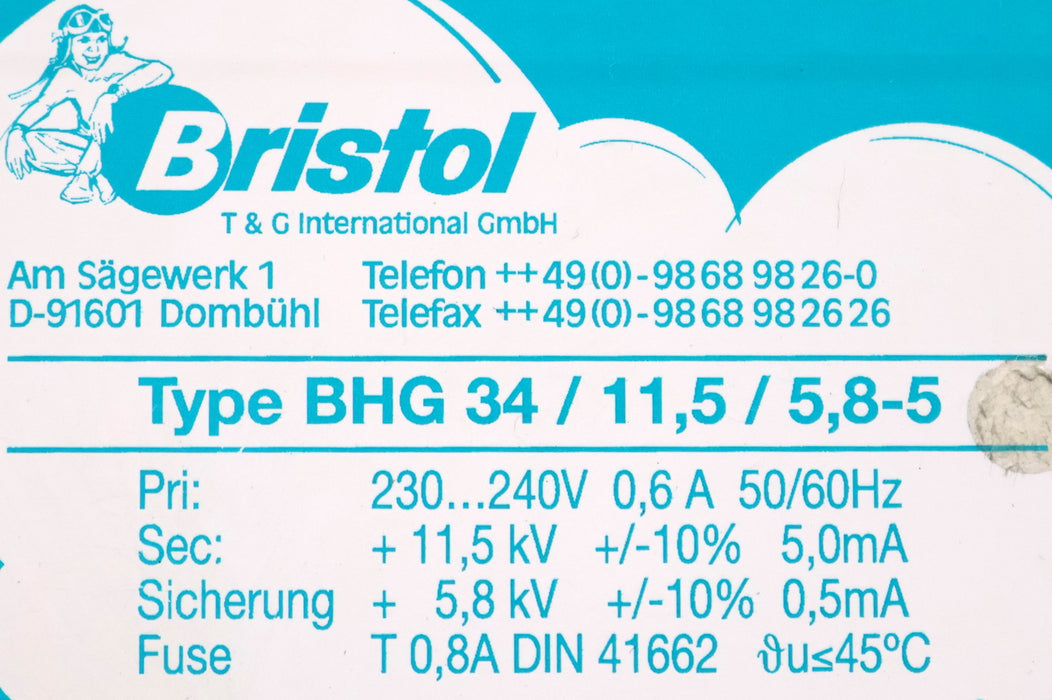 Bild des Artikels BRISTOL-Hochspannungsgerät-BHG-34/11,5/5,8-5-gebraucht