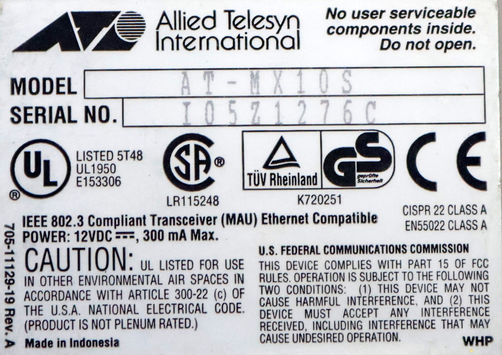 Bild des Artikels ALLIED-TELESIS-CENTRECOM-Microtransceiver-MX10S-IEEE-802.3-unbenutzt-in-OVP