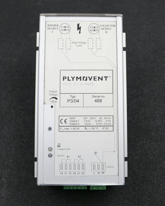 Bild des Artikels PLYMOVENT-Umformer-Typ-P3/04-Input-207-253V-50/60Hz-Output-I-7,8-12,2kV-5mA