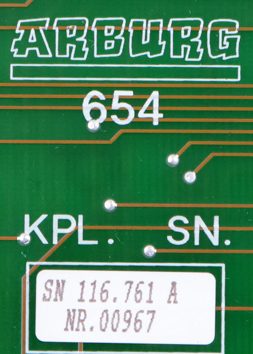 Bild des Artikels ARBURG-Selogica-Einschubplatine-654-+-B04-mit-S/N-116.761-A-Platine-SN-116718