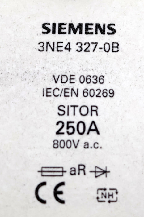 Bild des Artikels SIEMENS-NH2-Sicherungseinsatz-250A-800VAC-3NE4327-0B-6-unbenutzt