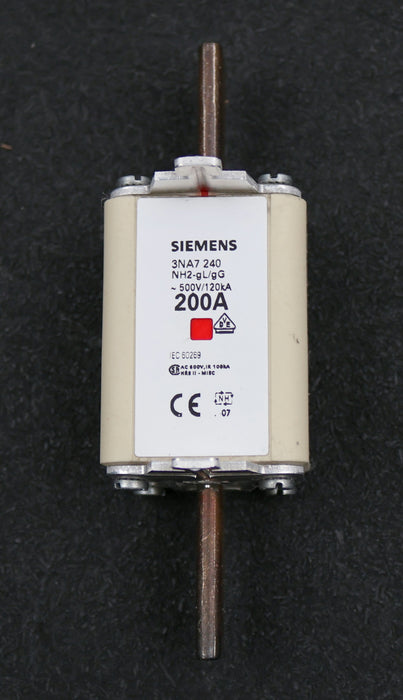 Bild des Artikels SIEMENS-5x-NH2-Sicherungseinsatz-200A-500VAC-3NA7240-unbenutzt