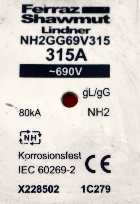 Bild des Artikels FERRAZ-SHAWMUT-NH2-Sicherungseinsatz-315A-690VAC-NH2GG69V315-unbenutzt