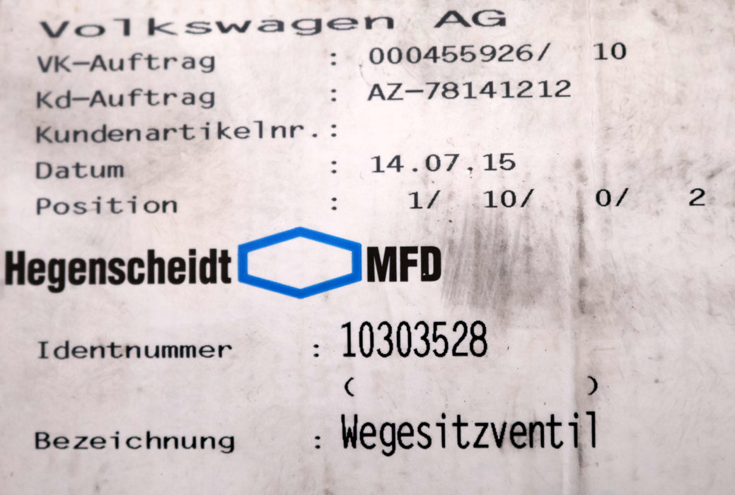 Bild des Artikels SUN-/-HEGENSCHEIDT-MFD-2-Wege-Sitzventil-DTDA-MHN--224-mit-Magnetspule-770-224