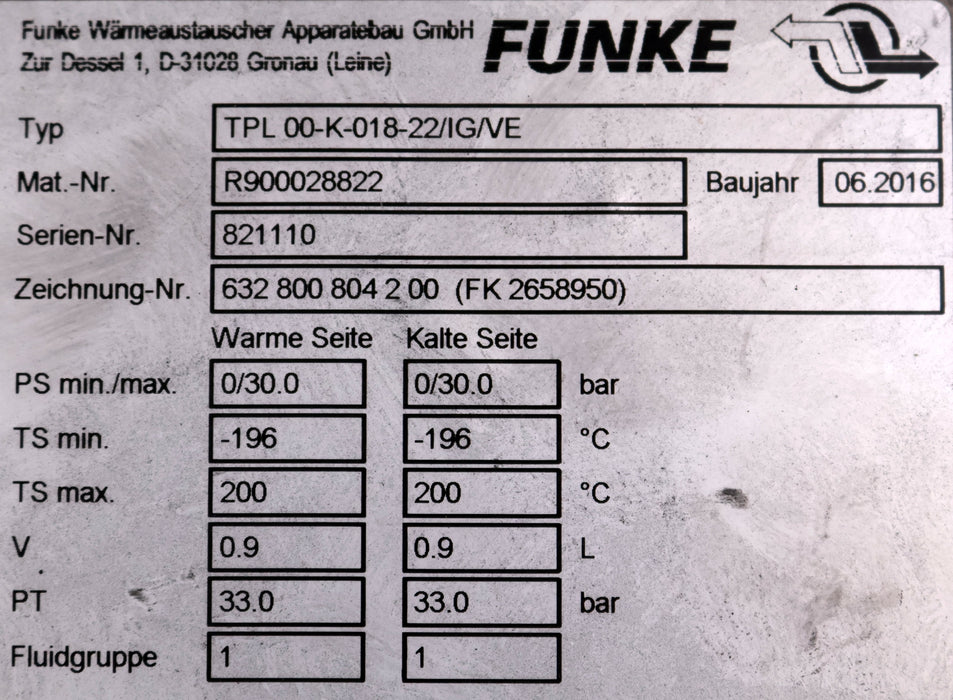 Bild des Artikels FUNKE-/-BOSCH-Öl-Wasserkühler-TPL-00-K-018-22/IG/VE-MNR-R900028822-unbenutzt