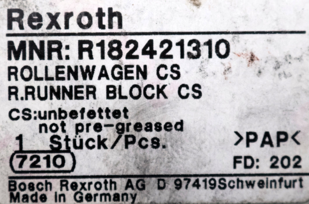 Bild des Artikels REXROTH-Führungswagen-Rollenwagen-CS-MNR-R1824-213-10-GR.-25/0,03C/KL.H