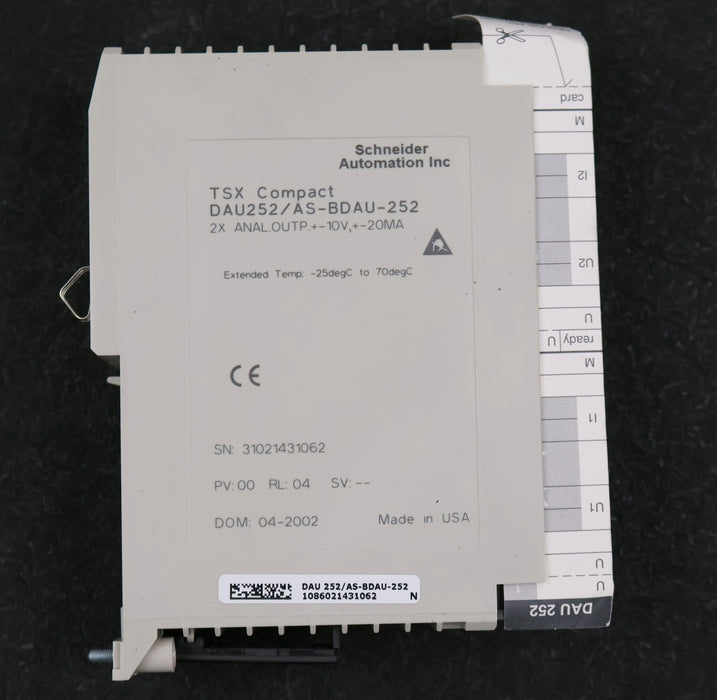 Bild des Artikels SCHNEIDER--Analog-Output-Module-TSX-Compact-DAU252/AS-BDAU-252-1086021431062