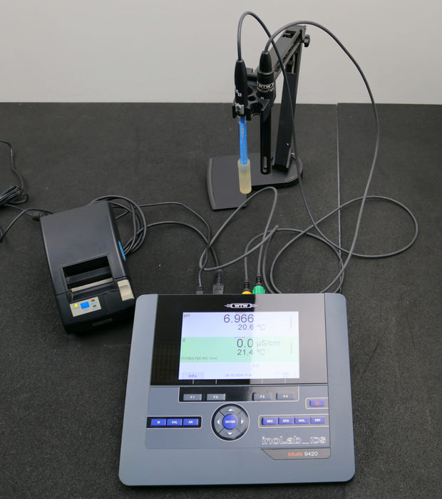 Bild des Artikels WTW-Labormessgerät-pH-Meter-inoLab_IDS-Multi-9420-mit-4-fach-Elektrodenhalter