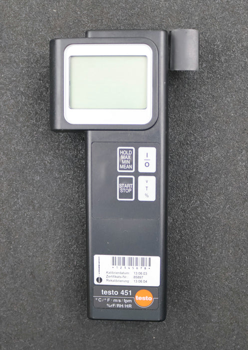 Bild des Artikels TESTO-Anemometer-ohne-Sensor-mit-Anleitung---!-ACHTUNG-als-Ersatzteilspender-!