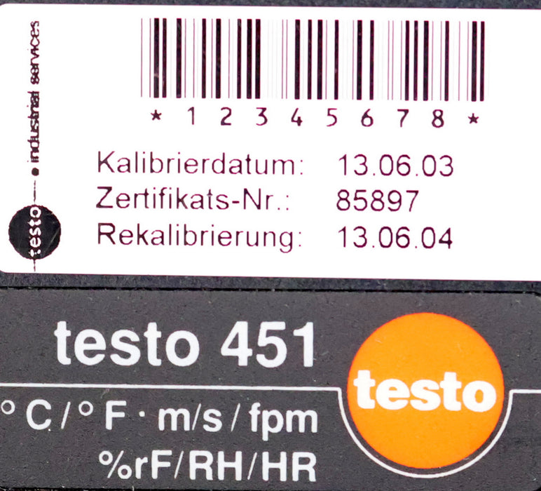 Bild des Artikels TESTO-Anemometer-ohne-Sensor-mit-Anleitung---!-ACHTUNG-als-Ersatzteilspender-!