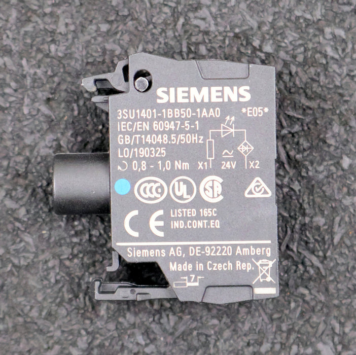 Bild des Artikels SIEMENS-5x-LED-Modul-mit-integrierter-LED-3SU1401-1BB50-1AA0-Leuchtfarbe-Blau